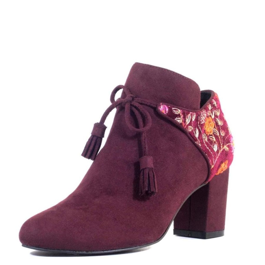 Women Chelsea Crew Booties | Flame Burgundy