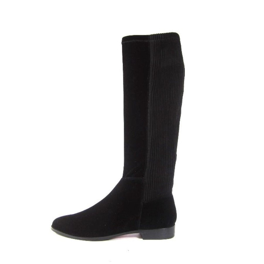 Women Chelsea Crew Tall Boots | Elegance Black Velvet