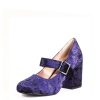 Women Chelsea Crew Close Toe Heels | Oksana Navy