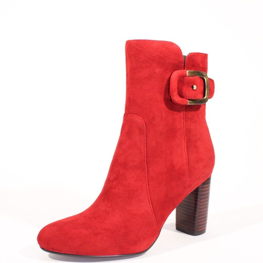 Women Chelsea Crew Booties | Delilah Red