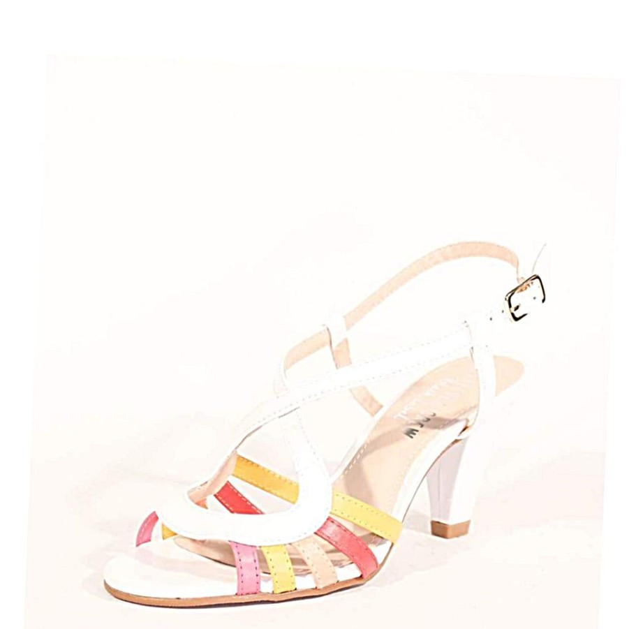 Women Chelsea Crew Heeled Sandals | Adelle White