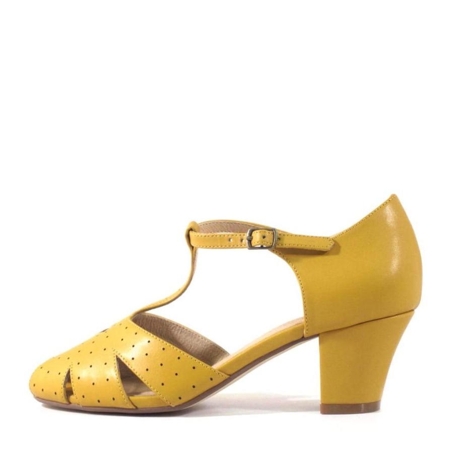 Women Chelsea Crew Open Toe Heels | Nikki Mustard