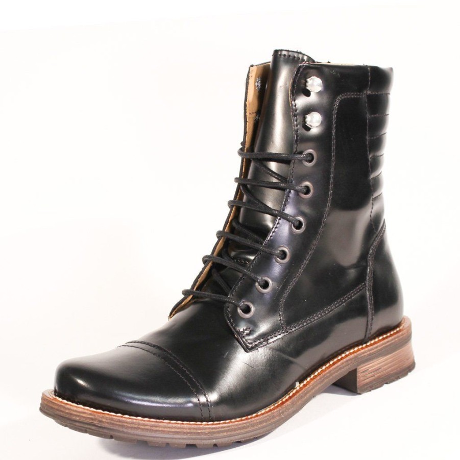 Women Chelsea Crew Ankle Boots | Stone Black Polido