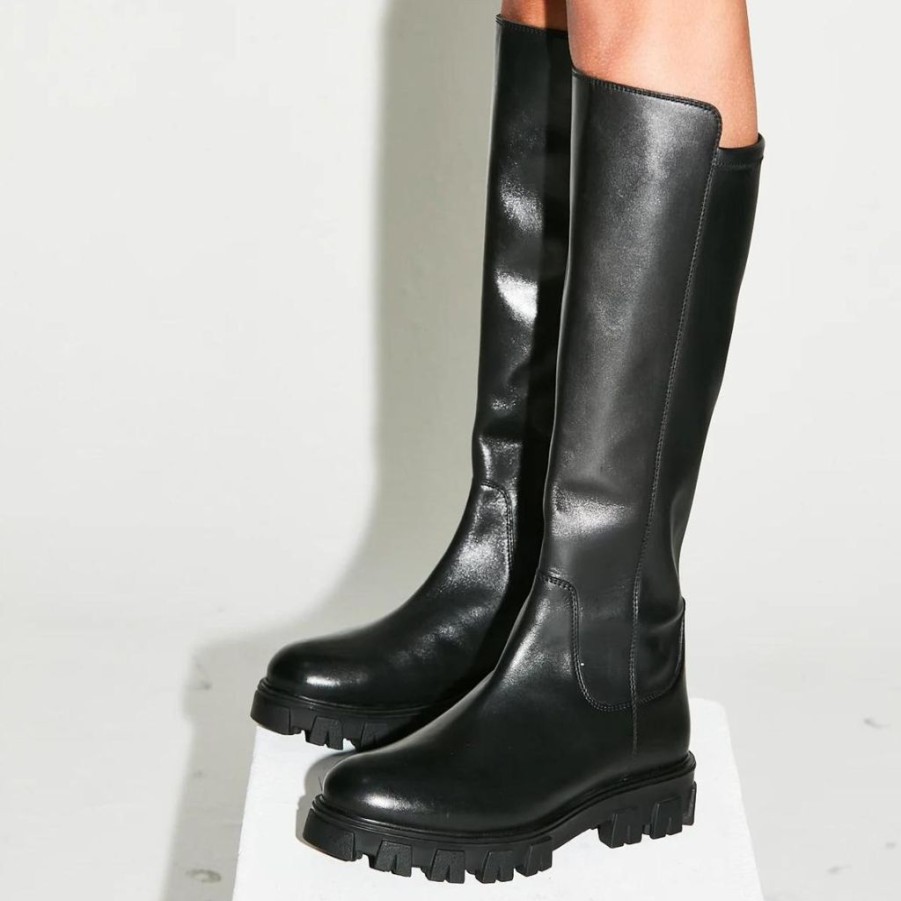 Women Chelsea Crew Tall Boots | Sims Black