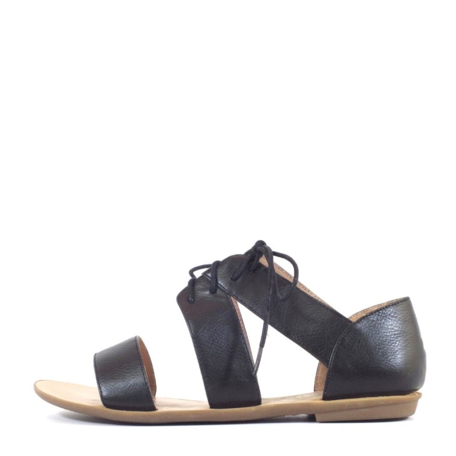 Women Chelsea Crew Flat Sandals | Katie Black