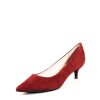 Women Chelsea Crew Close Toe Heels | Kitten Red