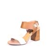 Women Chelsea Crew Heeled Sandals | Django White And Tan