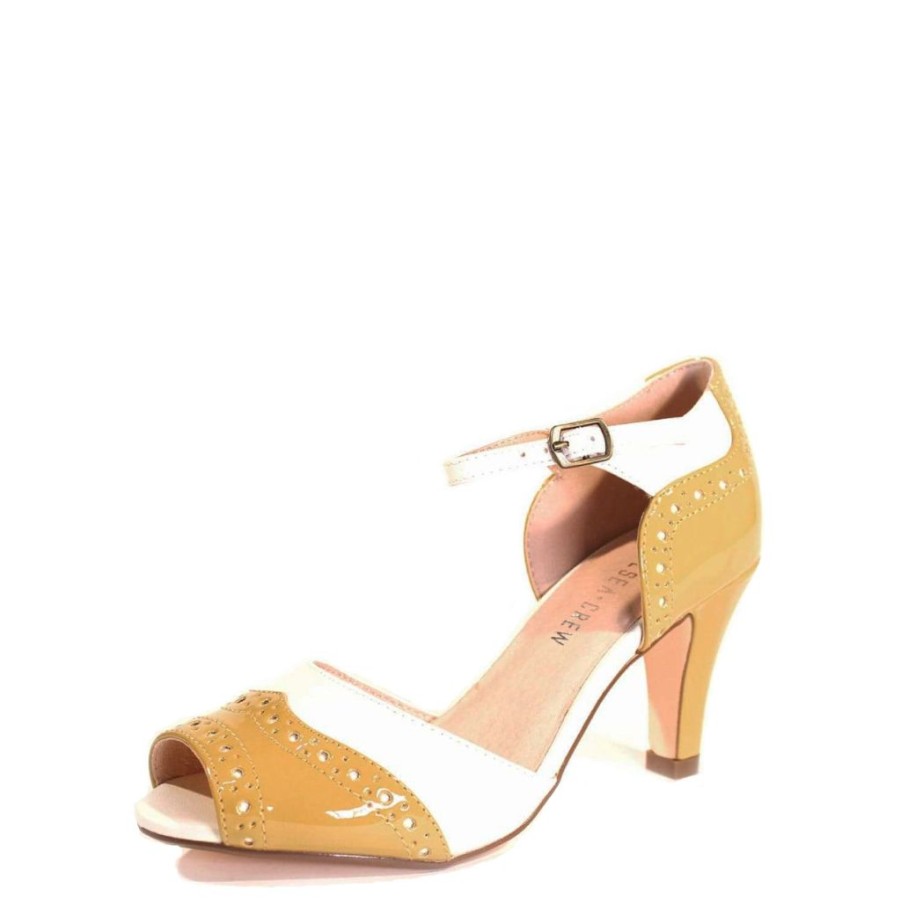 Women Chelsea Crew Open Toe Heels | Godiva