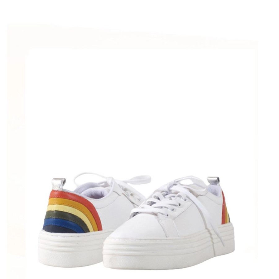 Women Chelsea Crew | Unity White And Rainbow