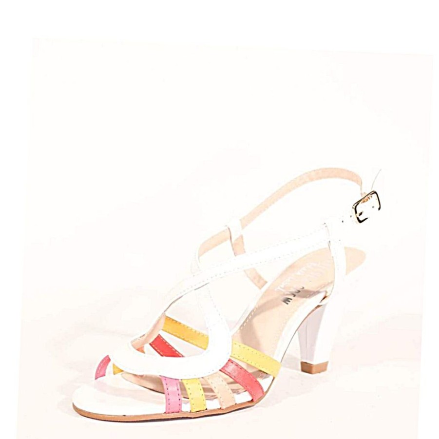 Women Chelsea Crew Open Toe Heels | Adelle White