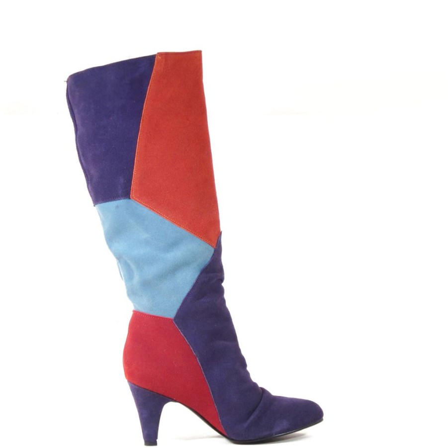 Women Chelsea Crew Vintage Boots | Samira Purple Multi