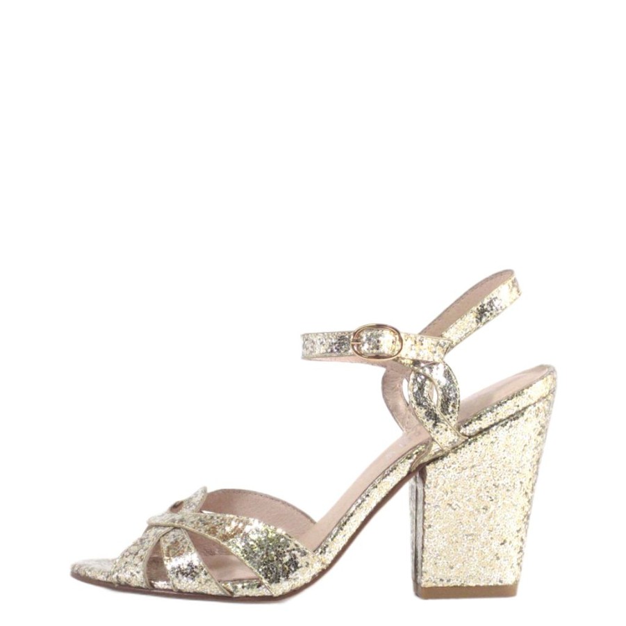 Women Chelsea Crew Heeled Sandals | Marcella Gold