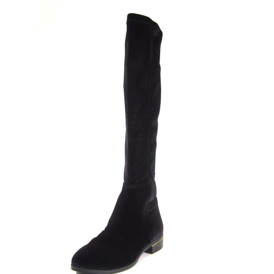 Women Chelsea Crew Tall Boots | Emerson Black Velvet