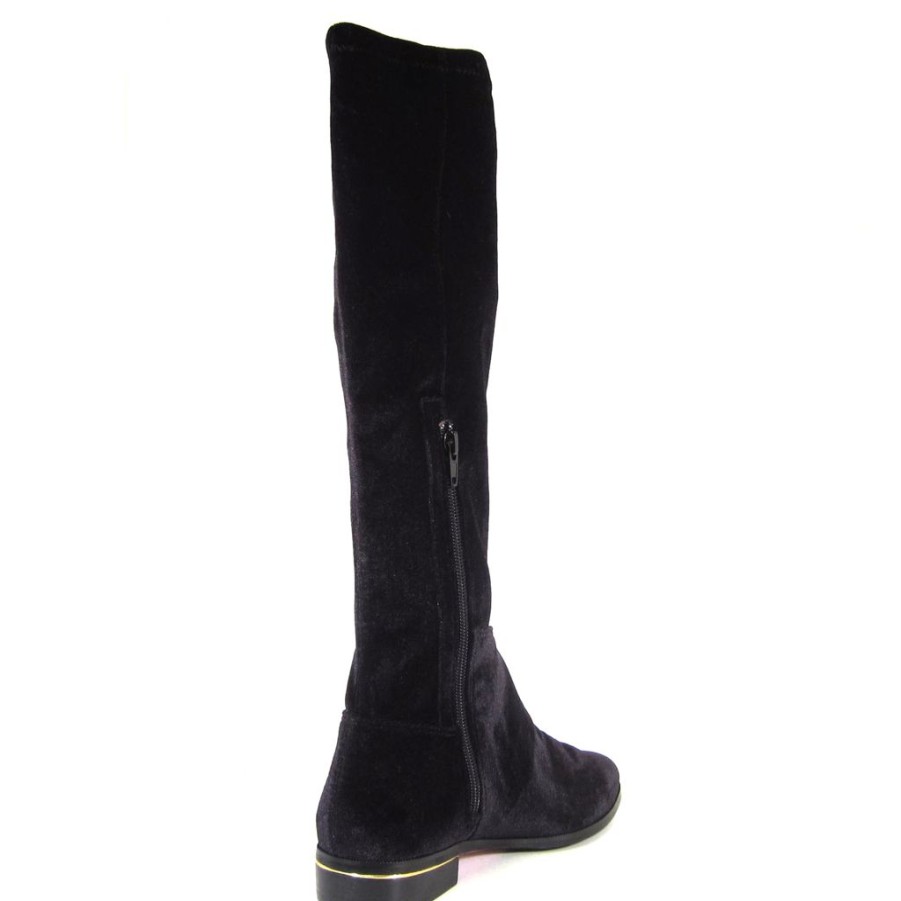 Women Chelsea Crew Tall Boots | Emerson Black Velvet